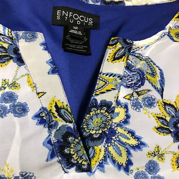 ENFOCUS STUDIO MIDI DRESS, Sz12, FIT & FLAIR, SHORT SLEEVES - Picture 8 of 12